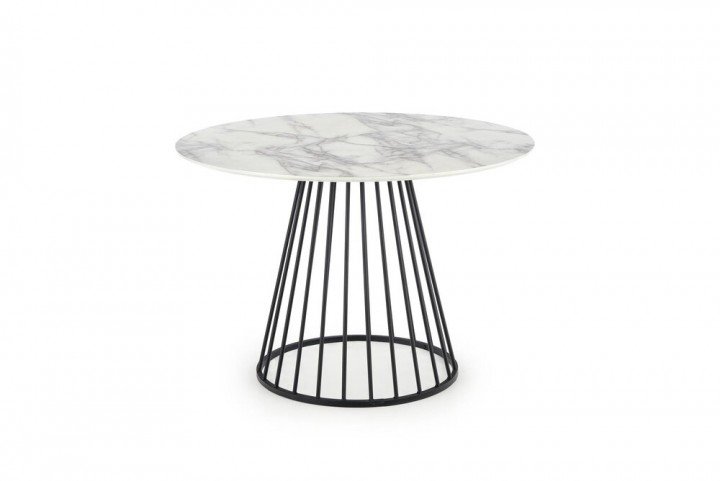 Стол BRODWAY Halmar Белый мрамор/черный